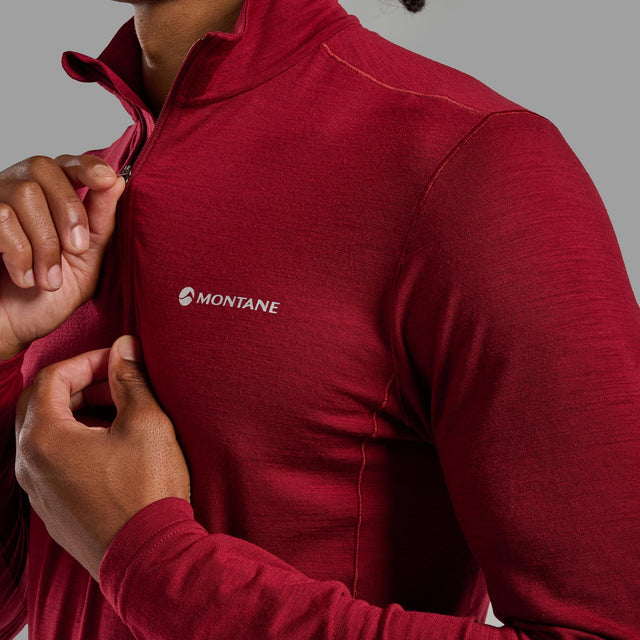 Montane Men's Malli Long Sleeve Zip Merino T-Shirt