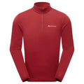 Dark Maple Montane Men's Malli Long Sleeve Zip Merino T-Shirt Front