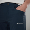 Eclipse Blue Montane Men's Mossa Softshell Shorts  Model 4