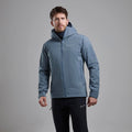 Stone Blue Montane Men's Phase Lite Waterproof Jacket Model Front