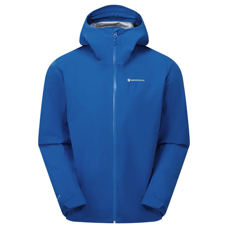 Neptune Blue Montane Men's Phase Lite Waterproof Jacket Front MPLJANEP