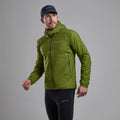 Alder Green Montane Men's Phase Nano Waterproof Jacket Model Front