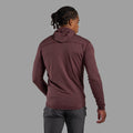 Dark Garnet Montane Men's Protium Lite Hooded Fleece Jacket Model Back