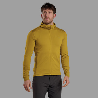 Ginkgo Gold Montane Men's Protium Lite Hooded Fleece Jacket Front