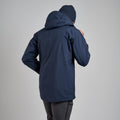 Eclipse Blue Montane Men's Phase Pro Shell Waterproof Jacket Model Back