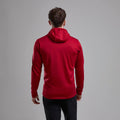 Acer Red Montane Men's Protium Hooded Fleece Jacket Model Back
