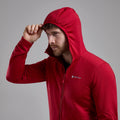 Acer Red Montane Men's Protium Hooded Fleece Jacket Model 3
