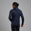 Eclipse Blue Montane Men's Protium Hooded Fleece Jacket Model Back