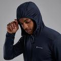 Eclipse Blue Montane Men's Protium Hooded Fleece Jacket Model 3