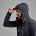 Midnight Grey Montane Men's Protium Hooded Fleece Jacket Model 3