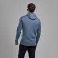 Stone Blue Montane Men's Protium Hooded Fleece Jacket Model Back