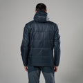 Eclipse Blue Montane Men's Prism Hooded Insulated Jacket Model Back