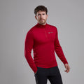 Acer Red Montane Men's Protium Lite Pull On Fleece Model Front