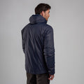 Eclipse Blue Montane Men's Respond Hooded Insulated Jacket Model Back