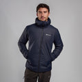 Eclipse Blue Montane Men's Respond Hooded Insulated Jacket Model 3
