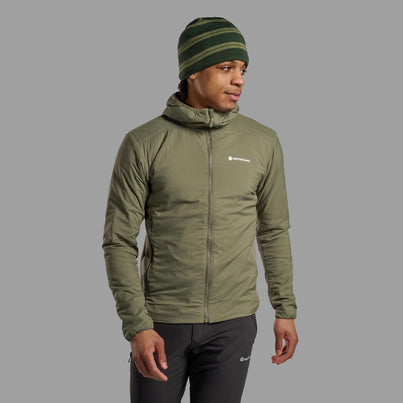 Caper Montane Men's Sirocco Hooded Insulated Jacket Front