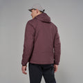 Dark Garnet Montane Men's Sirocco XT Hooded Insulated Jacket Model Back MSXTHDGA