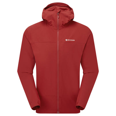 Black Montane Men's Tenacity Hooded Softshell Jacket Front