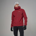 Dark Maple Montane Men's Tenacity XT Hooded Softshell Jacket Model Front MTEXHDAM