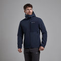 Eclipse Blue Montane Men's Tenacity XT Hooded Softshell Jacket Model Front