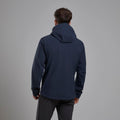 Eclipse Blue Montane Men's Tenacity XT Hooded Softshell Jacket Model Back