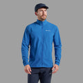 Neptune Blue Montane Men's Tenacity Nano Softshell Jacket Model Front