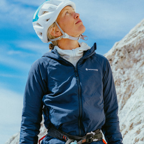 Eclipse Blue Montane Women's Sirocco Hooded Insulated Jacket Front